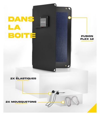 Panneau Solaire Portable Sunslice Fusion FLEX 12 12W Pliable et Flexible Noir