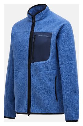 Peak Performance Naturerush Pile Zip fleecevest voor heren, blauw