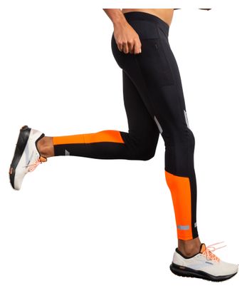 Brooks Run Visible 2.0 Black/Orange Men's Long Tights