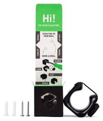 Support Vélo Mural Hornit Clug Pro Hybrid (33-42mm / 1.3-1.75'') Noir