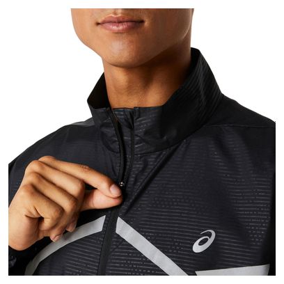 Chaqueta Cortavientos Asics Run Lite-Show Negra Hombre