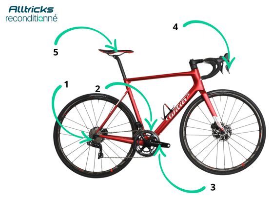 Wilier Triestina SLR 0 Road Bike with Shimano Dura-Ace Di2 11-speed, 700mm, Red, 2021, Size XL (183–188 cm) - Refurbished Product