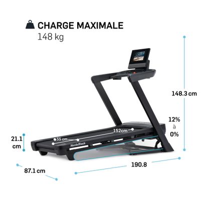 Tapis de course T Series 10 / Ecran 10  / 20 km/h