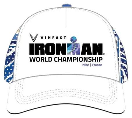 Ironman World Championship Nice 2024 Event Running Trucker Cap White/Blue
