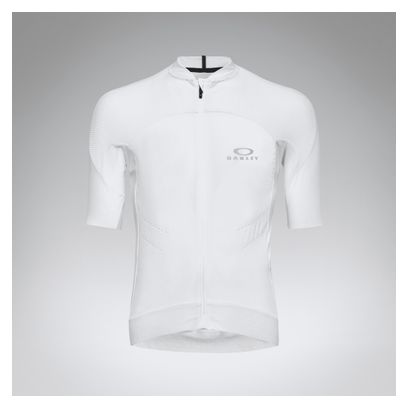Oakley Endurance Aero Kurzarm-Trikot für Herren, Weiß