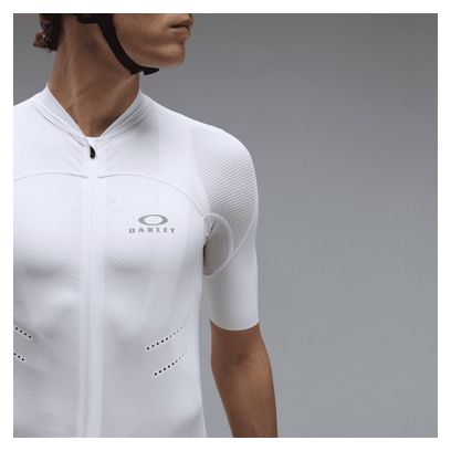 Oakley Endurance Aero Kurzarm-Trikot für Herren, Weiß