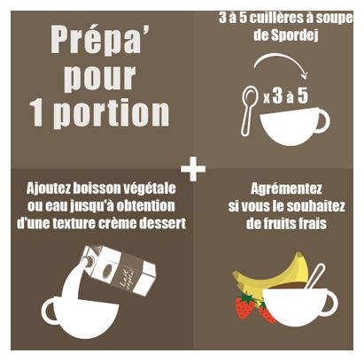 Crème énergétique Overstims Spordej Banane/Chocolat - 600g