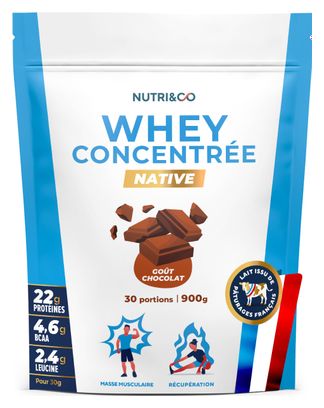 Whey Concentrée Native - Saveur Chocolat - 900g