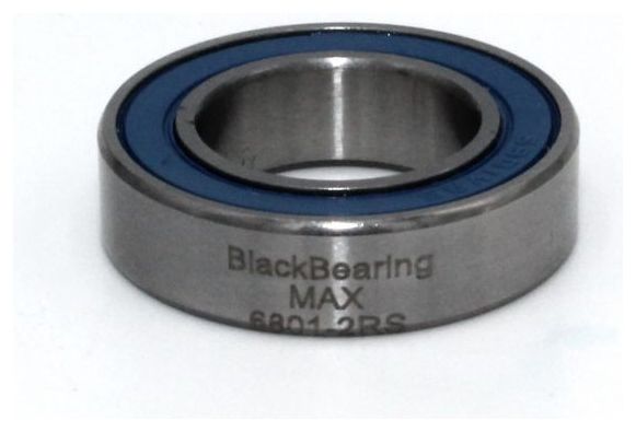 Black Bearing 61801-2RS Max 12 x 21 x 5 mm