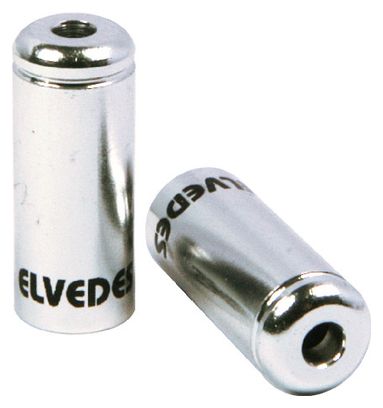 Elvedes Aluminum Brake Housing End Caps 4.2 mm 10 Pcs Silver