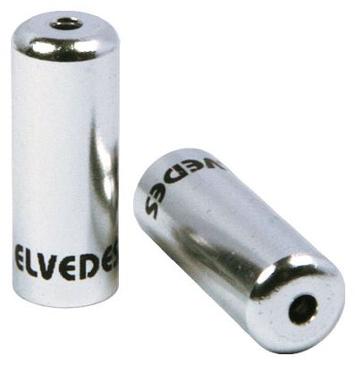 Elvedes Aluminium Bremsgehäuse Endkappen 4,2 mm 10 Stück Silber