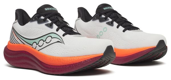 Chaussures Running Saucony Triumph 23 Blanc/Rouge Homme