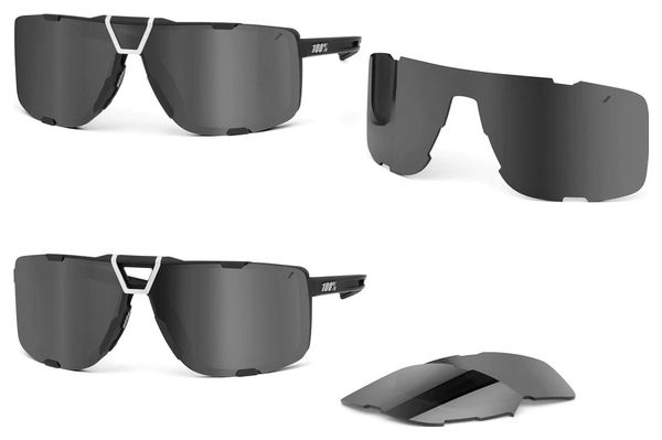 Gafas de sol 100% Eastcraft - Soft Tact Negro - Lentes Doradas Espejadas