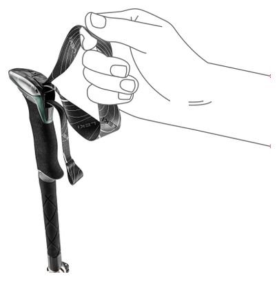Bâtons de Randonnée Pliables Leki Makalu FX Carbon Noir/Vert 110-130 cm