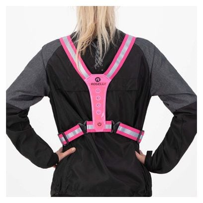 Gilet De Securite Haute Visibilite Rogelli Led Vest - Unisexe - Rose