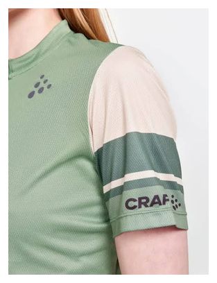 Craft Core Endur Green Beige Women's Short Sleeve Jersey