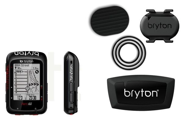 BRYTON Compteur GPS Aero 60T + Ceinture Cardio/Capteur Cadence