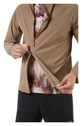 Giacca antivento NNormal Trail Wind marrone da uomo