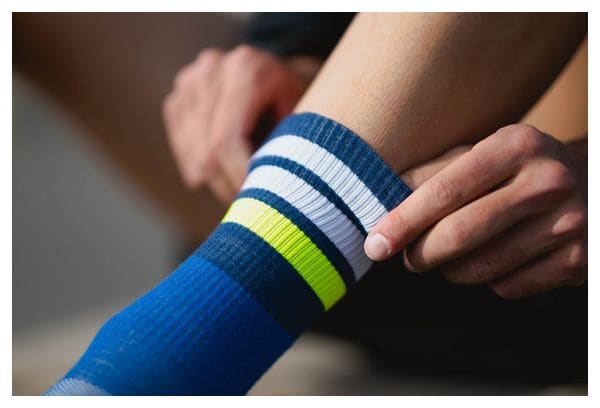 Chaussettes Incylence Merino Strive Bleu/Blanc/Jaune 