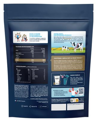 Whey Isolate Native - Prise de Masse et Musculation - Goût Milkshake Fraise - 900gr