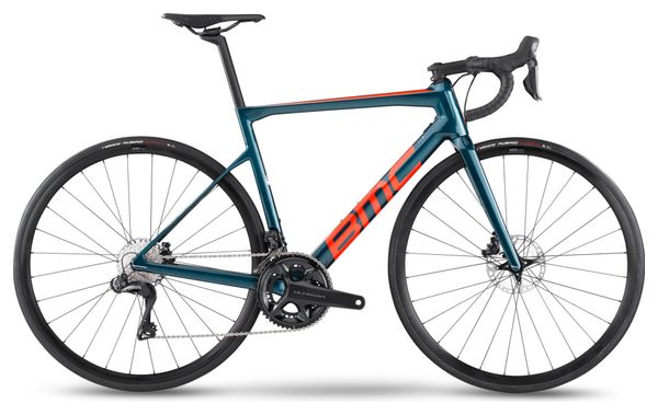 Bicicleta de carretera BMC Teammachine SLR Three Shimano Ultegra Di2 12S 700 mm Azul petróleo Rojo 2022