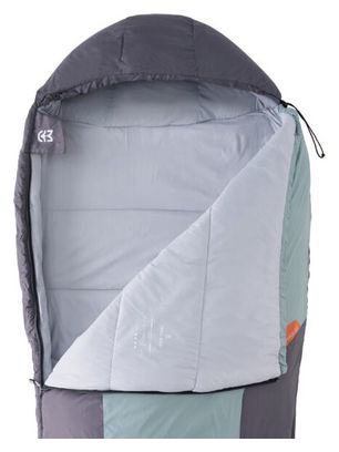 Sac de Couchage Light Trail 900 Gris et vert Droit