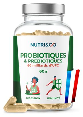 Probiotiques & Prébiotiques - 60 milliards d'UFC - 60 gélules