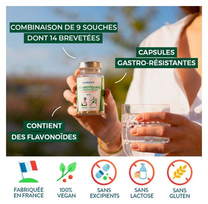 Probiotiques & Prébiotiques - 60 milliards d'UFC - 60 gélules