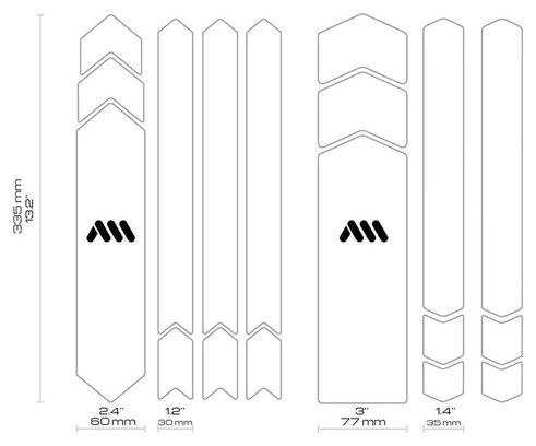 All Mountain Style Volledige Frame Beschermings Kit Stranger Things UpsideDown Wit / Rood