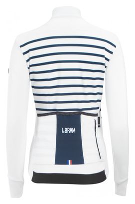 Maillot Manches Longues Femme LeBram Ventoux Blanc Coupe Ajustée