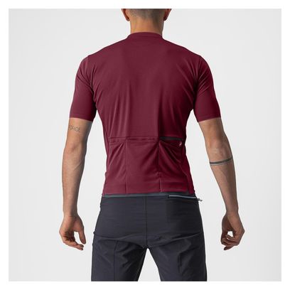 Maillot Manches Courtes Castelli Unlimited Allroad Bordeaux