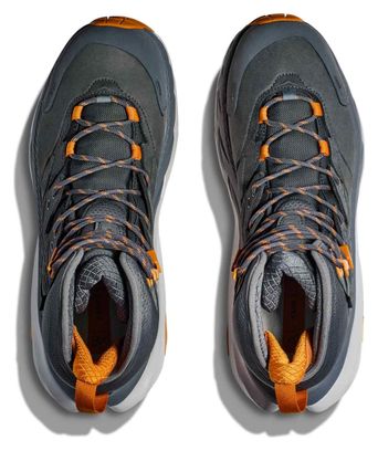 Hoka Kaha 2 GTX Grey Orange Hiking Shoes