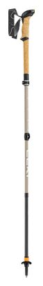 Bastones de senderismo plegables Leki Makalu FX Carbon AS Compact, beige/blanco/negro, 100-120 cm