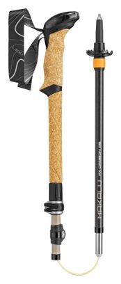 Bastones de senderismo plegables Leki Makalu FX Carbon AS Compact, beige/blanco/negro, 100-120 cm