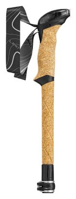 Bastones de senderismo plegables Leki Makalu FX Carbon AS Compact, beige/blanco/negro, 100-120 cm