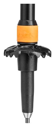Bastones de senderismo plegables Leki Makalu FX Carbon AS Compact, beige/blanco/negro, 100-120 cm