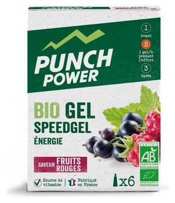 Boîte de 6 speedgel Punch Power fruits rouges