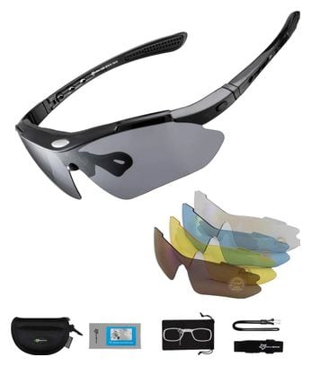 Rockbros Lunettes de vélo polarisées - Noir