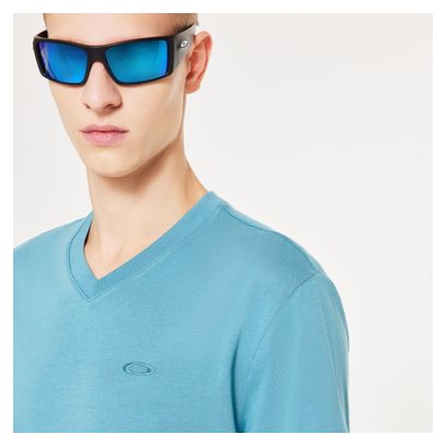 Oakley Heren Relax V-Hals Blauw Korte Mouw T-Shirt