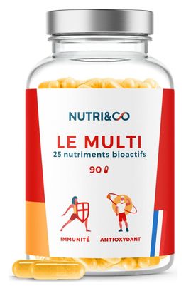 MULTIVITAMINES ET MINERAUX - 25 NUTRIMENTS BIO-ACTIFS - 90 GELULES