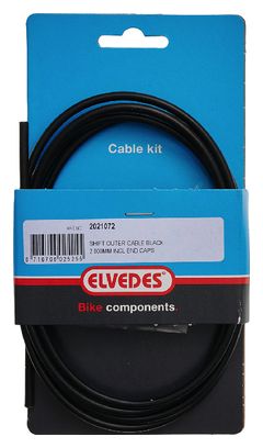 Kit Elvedes Gear Outer Cable Black 2000 mm + 2 End Caps
