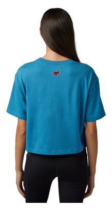 T-Shirt Fox Morphic Crop Femme Blueberry Bleu