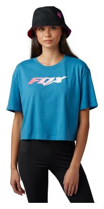 Fox Morphic Crop T-Shirt Damen Blueberry Blau
