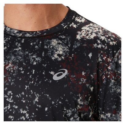 Maillot manches courtes Asics All Over Print Noir Blanc Homme