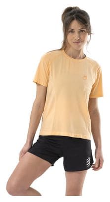 Compressport Performance Yellow Women's Jersey met korte mouwen