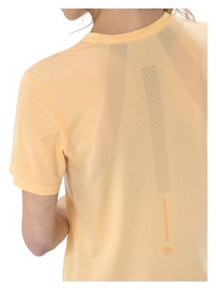 Compressport Performance Yellow Women's Jersey met korte mouwen