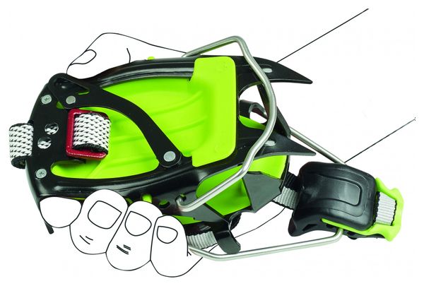 Camp Ascent Auto y Crampones verdes semiautomáticos
