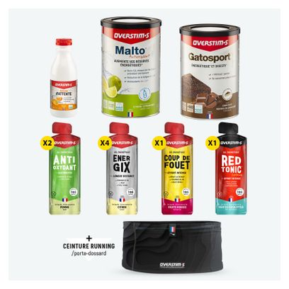 OVERSTIMS MARATHON Pack + Race nummer riem met 8 gel lussen
