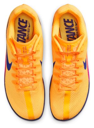 Zapatillas de atletismo Nike Zoom Rival Distance amarillas/moradas unisex