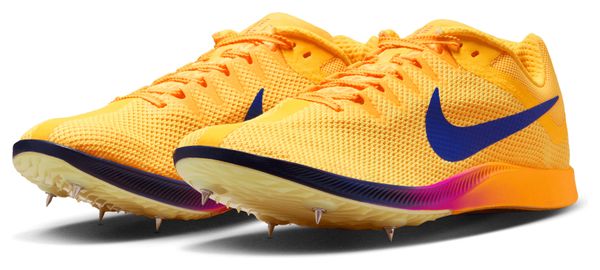 Zapatillas de atletismo Nike Zoom Rival Distance amarillas/moradas unisex